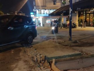 Proyek Drainase Dinas Pekerjaan Umum Kota Medan di Jalan Multatuli Medan. (Foto: Irwan Sitorus/kaldera)