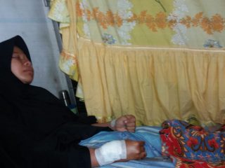 Ibu Susanti dan anaknya Kana Rizky Ramadhan menjadi korban begal.