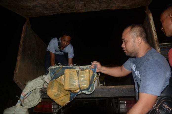 Barang bukti berupa 250 kg ganja yang telah diamankan Polres Padangsidimpuan.