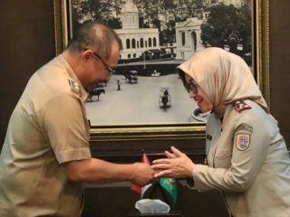 Plt Walikota Medan Akhyar Nasution, saat bertemu dengan Kepala BPN Medan, Senin (6/1/2020)