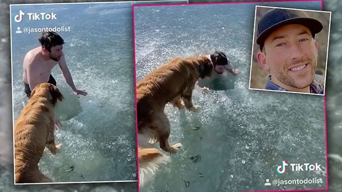 Seorang influencer media sosial, Jason Clark @jasontodolist, hampir mati tenggelam setelah terjebak di bawah es saat syuting untuk akun TikTok-nya.