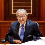 Perdana Menteri (PM) Malaysia Mahathir Mohamad 