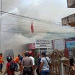 Suasana kebakaran yang melanda Rutan Klas II Kabanjahe, Rabu (12/2/2020)