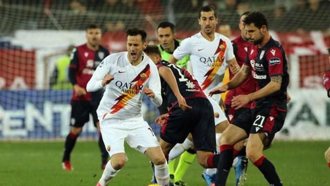 AS Roma menang 4-3 atas Cagliari. (Foto: Getty Images/Enrico Locci)