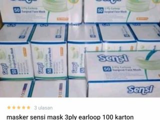 Mewabahnya virus corona (coronavirus) menyebabkan langkanya masker di apotek dan minimarket di kota Medan. Ilustrasi Masker (bukalapak)