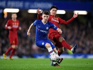Billy Gilmour pada laga Piala FA, Chelsea vs Liverpool. (ist)