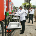 Gubernur Sumut, Edy Rahmayadi mengajak seluruh camat yang ada di Kota Medan untuk melakukan sosialisasi kepada masyarakat Kota Medan. Sehingga budaya cuci tangan dapat diterapkan.