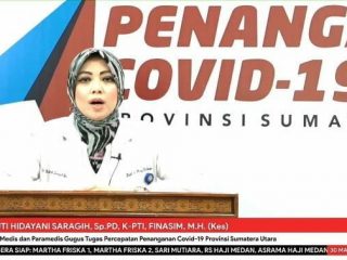 dr. Restuti Hidayani Saragih Koordinator Medis dan Paramedis Gugus Tugas Percepatan Penanganan Covid -19 Sumut.