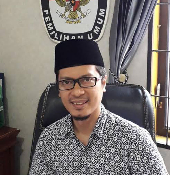 Komisioner KPU Kota Medan, Rinaldi khair.