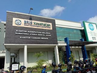 BPJS kantor cabang Medan, Jl. Karya, Karang Berombak, Selasa (10/3/ 2020).