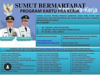 Program Kartu Pra Kerja Sumatera Utara
