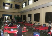 Personil Satuan Brimob Polda Sumut menggelar donor darah di Aula Yanma Makosat Brimob Poldasu, Kamis (9/4/2020).