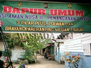 Polsek Medan Timur Dirikan Dapur Umum bagi Warga Terdampak Covid-19