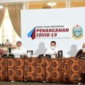 Gubernur Sumut Edy Rahmayadi melalui video confrence dalam acara Musrenbang Rencana Kerja Pemerintah Daerah (RKPD) Provinsi Sumut bersama bupati/walikota se-Sumut di Pendopo Rumah Dinas Gubernur, Jalan Jenderal Sudirman Nomor 41 Medan.