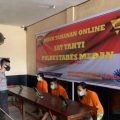 Besuk tahanan di Polrestabes Medan dilakukan secara Online dikarenakan mencegah penyebaran Virus Corona.