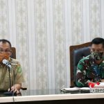 Plt Walikota Medan Akhyar Nasution menyambangi Dandim 0201/BS Kol Inf Roy Hansen J Sinaga di Makodim 0201/BS, Jalan Pengadilan Medan