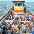 Para TKI yang diamankan Sat Pol Air Polres Tanjung Balai Polairud Polda Sumut di Sungai Ludam Kab Asahan.