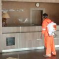 Manajemen Hotel Dhaksina Medan Semprot Disinfektan