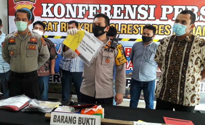 Wakapolrestabes Medan, AKBP Irsan Sinuhaji dalam paparannya di Mapolrestabes Medan