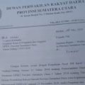 surat nomor 862/18/sekr tertanggal 8 Mei 2020 perihal Kegiatan Reses II Pimpinan dan anggota DPRD Provinsi Sumatera Utara tahun sidang 1 2019-2020 yang ditandatangani oleh Ketua DPRD Sumatera Utara Baskami Ginting.