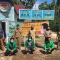 Mahasiswa Universitas Malikussaleh KKN-BK Kelompok 64 berfoto bersama Kepala Desa, Babinsa, Bhabinkamtibmas dan perangkat desa Batu Gemuk.