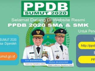 Tampilan Penerimaan Peserta Didik Baru (PPDB) online Sumut.