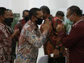 Akhyar ketika menghadiri acara Lepas Sambut Pangdam I/BB di Balai Prajurit Makodam I/BB Jalan Gatot Subroto Medan, Senin (29/6/2020) malam.