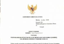 Surat edaran Gubernur Sumatera Utara, Edy Rahmayadi.