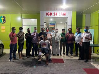 Salah satu tersangka curanmor RBS, 33, warga Jalan Turi Bahagia, Medan yang berhasil dilumpuhkan dengan timah panas oleh Team Khusus Anti Bandit (Tekab) Polsek Medan Kota dan dibawa ke RS Bhayangkara Polda Sumut.