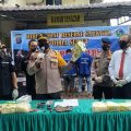 Pemaparan Kapolda Sumut Irjen Pol Martuani Sormin di depan ruang jenazah Rumah Sakit Bhayangkara TK II Medan, Senin (15/06/2020) siang.