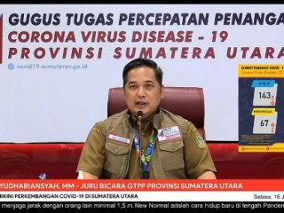 Juru Bicara Gugus Tugas Percepatan Penanganan Covid-19 Sumut, dr Aris Yudhariansyah