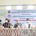 RS USU Pengabdian Masyarakat di Pondok Pesantren Lembaga Pendidikan Al Quran Ma'had Al Ni'mah, Selasa (30/06/2020) Desa Sei Mencirim, Kecamatan Sunggal, Kabupaten Deliserdang.