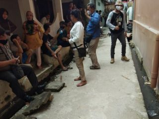 Suasana tempat ditemukannya Ikhsan dan Rafa tewas.