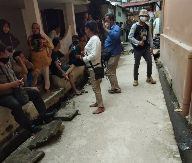 Suasana tempat ditemukannya Ikhsan dan Rafa tewas.