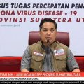 Juru Bicara GTPP Covid-19 Sumut, Aris Yudhariansyah lewat streaming Youtube Pemprov Sumut, Senin (20/7/2020).