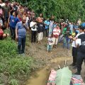 Suasana saat penemuan mayat di Sungai Deli, Jalan Avros, Medan Polonia, Senin (27/7/2020).