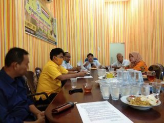 Suasana rapat yang digelar di Kantor DPD Golkar Sumut Jl Wahid Wasyim Medan, Senin (27/7/2020)