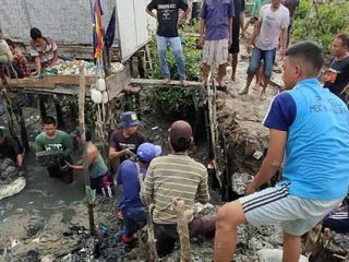 amat Medan Labuhan, Rudi Asriyandi mengapresiasi pengerjaan perbaikan tanggul penahan rob di kawasan Kampung Nelayan, Medan Labuhan.