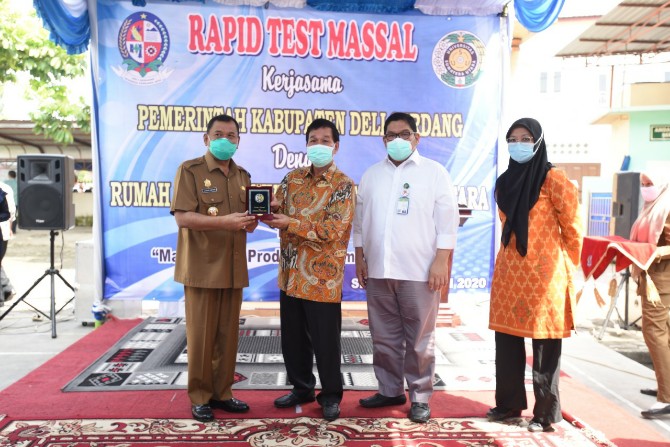 RS USU - Pemkab DS - Indocafe Gelar Rapid Test Massal