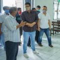 Bobby Nasution turun melakukan pemantauan penyemprotan disinfektan lingkungan gereja, seusai melaksanakan Salat Jumat di Masjid Syuhada.
