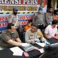 Kapolrestabes Medan Kombes Pol Riko Sunarko saat Konferensi Pers.