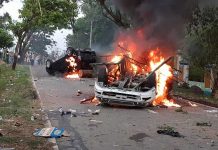 Kerusuhan yang terjadi di Desa Mompang Julu, Kec Panyabungan Utara, Kab Mandailing Natal (Madina).