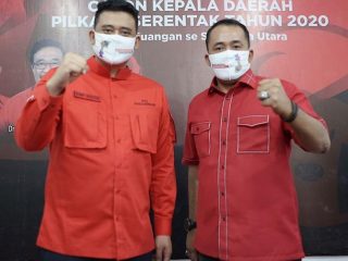 Bakal calon Walikota Medan 2020, Bobby Nasution dan bakal calon Wakil Walikota Medan, Aulia Rahman.