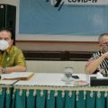 Kadis Kesehatan Kota Medan, Edwin Effendi saat menyampaikan tentang penyebaran Covid-19 yang semakin tinggi di Kota Medan.