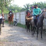 Kunjungan Medan Equestrian Club (MEC) salah satu komunitas penunggang kuda di Taman Edukasi Buah Cakra.