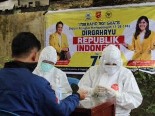 Manfaatkan Momentum HUT RI, Meutya Hafid Bagikan 1.708 Rapid Test Kepada Masyarakat