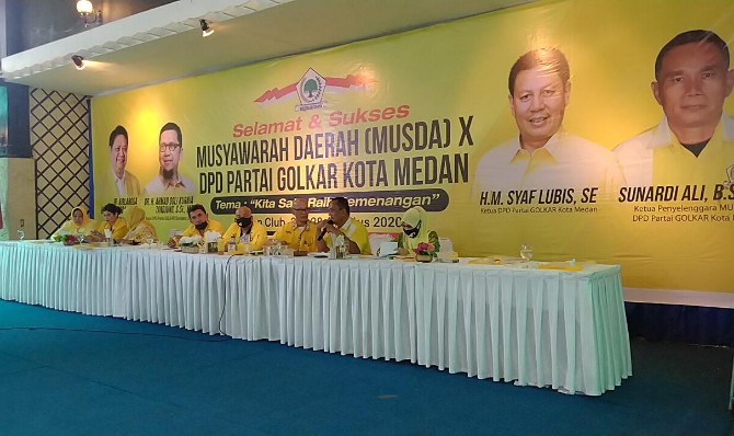 Musyawarah Daerah (Musda) X DPD II Partai Golkar Medan yang digelar di Medan Club