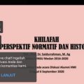 Prof Saidurrahman saat memaparkan materinya tentang Khilafah Perspektif Normatif dan Historis dalam webinar tadi malam.