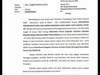 Belum Ada Ahli Waris Ajukan Santunan Covid-19 di Sidimpuan