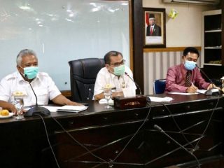 Rapat pembahasan dan evaluasi pengendalian inflasi Kota Medan di Ruang Rapat II Kantor Wali Kota Medan, Rabu (23/9/2020).